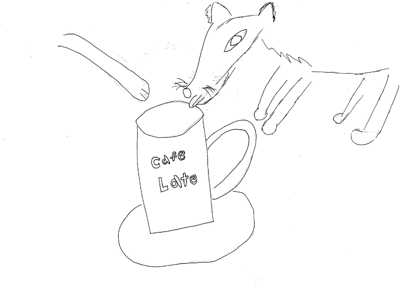 カフェに集まる動物たち02